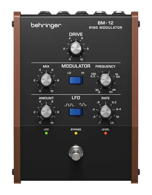 Behringer BM-12 Ring Modulator, gráfica de la carcasa superior
