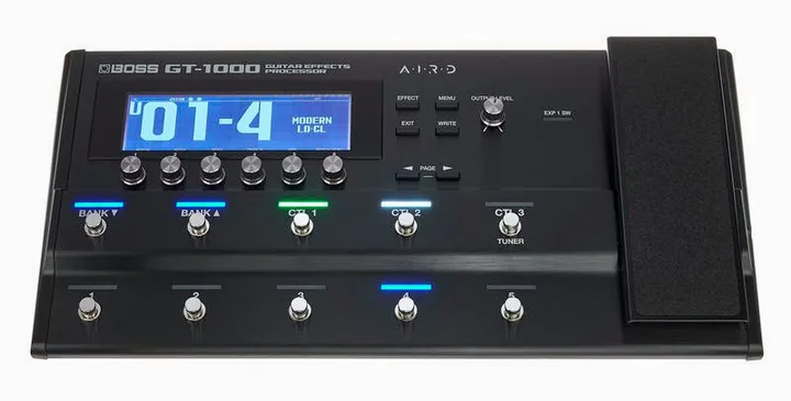 Boss GT-1000, vista lateral del cabezal