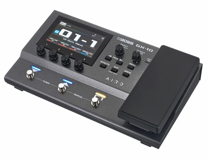 Boss GX-10, vista lateral del cabezal