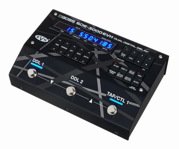 Boss SDE-3000 EVH Dual Delay, mandos vistos desde arriba