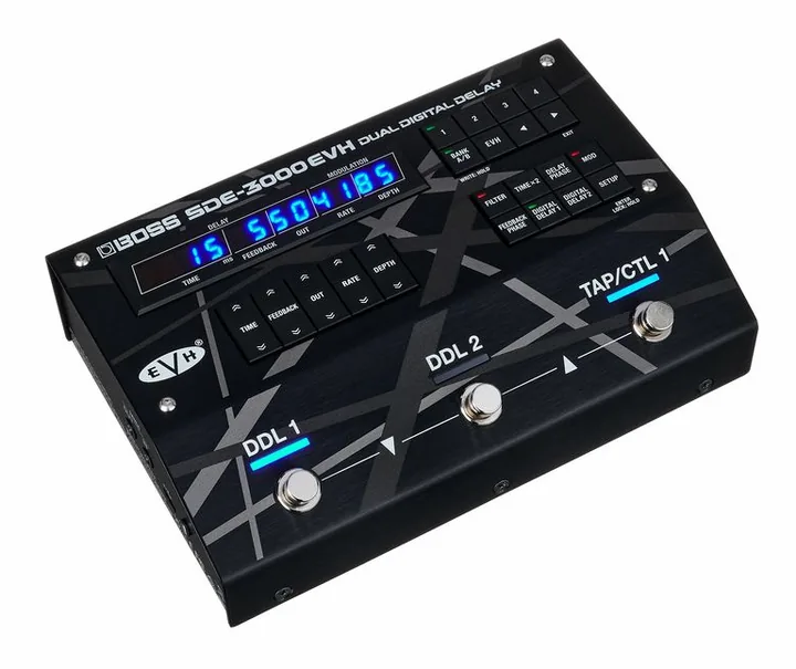 Boss SDE-3000 EVH Dual Delay, gráfica de la carcasa superior