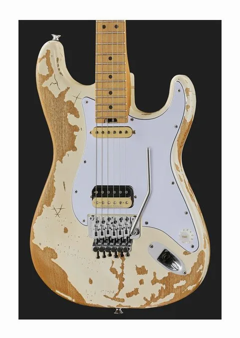 Charvel LTD SC 1 Henrik Danhage Relic, cejuela y primeras posiciones del diapasón