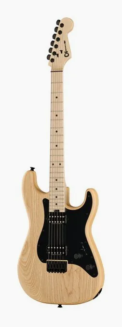 Charvel PM SC1 SRS HH HT Mpl NatAsh encuadrado de frente sobre fondo neutro