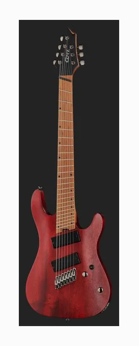 Cort KX307MS Open Pore Black, cejuela y primeras posiciones del diapasón