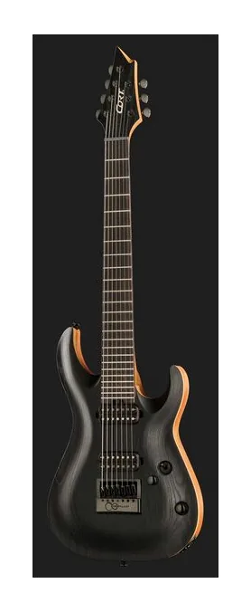 Cort KX707 Evertune Open Pore Black, perfil lateral del cuerpo
