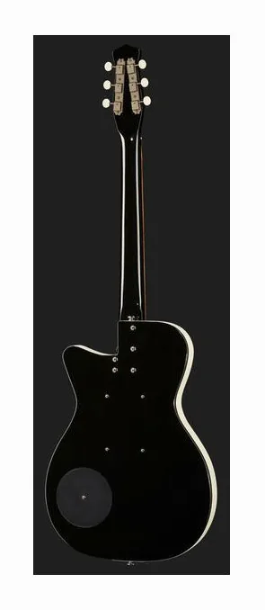 Danelectro 57 Limo Black, cejuela y primeras posiciones del diapasón