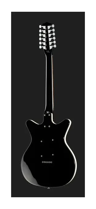 Danelectro 59 Dano 12 Lefthand BK, cuerpo y acabado en primer plano