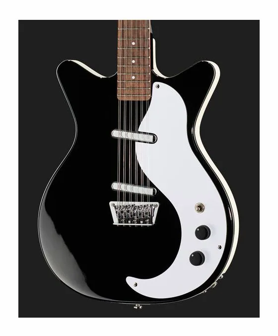 Danelectro 59 Dano 12 Lefthand BK, pala con clavijeros y logotipo
