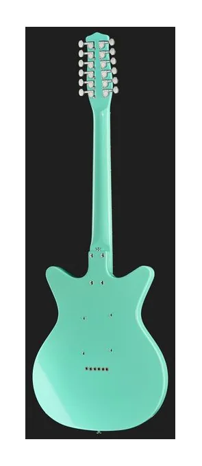 Danelectro 59 Vintage 12 String Dark Aqua, pala con clavijeros y logotipo