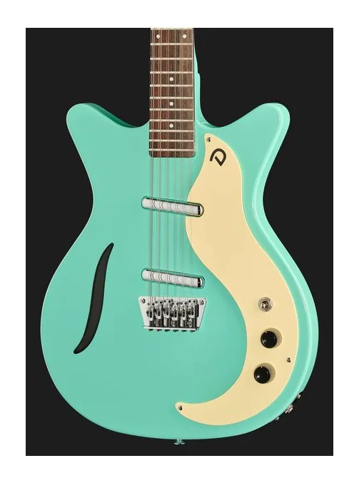 Danelectro 59 Vintage 12 String Dark Aqua, perfil lateral del cuerpo