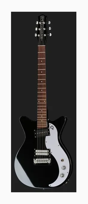 Danelectro 59X Black, pala con clavijeros y logotipo