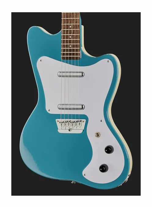 Danelectro 67 Aqua, mástil y diapasón vistos de lado