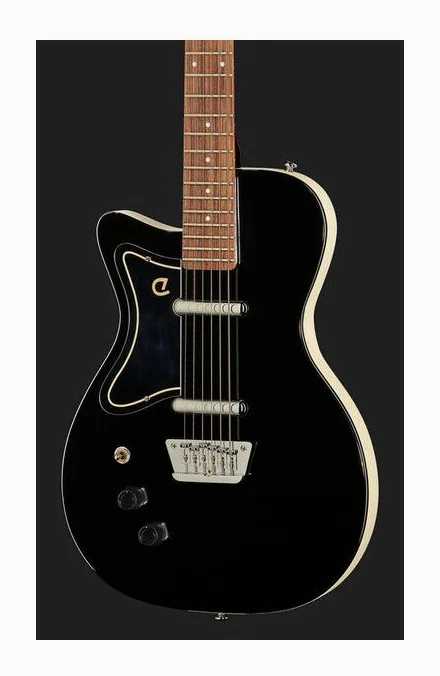 Danelectro Baritone BL LH, curvas del cuerpo vistas desde arriba