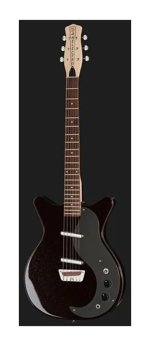 Danelectro Classic 59 Maroon Silver Glitt, vista trasera del cuerpo