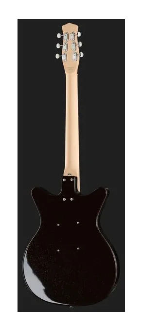 Danelectro Classic 59 Maroon Silver Glitt, curvas del cuerpo vistas desde arriba