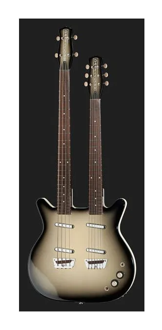 Danelectro DB604 Black Burst, cejuela y primeras posiciones del diapasón