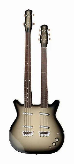 Danelectro DB604 Black Burst fotografiado de frente