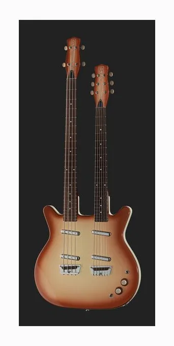 Danelectro DB604 Copper Burst, cuerpo y acabado en primer plano