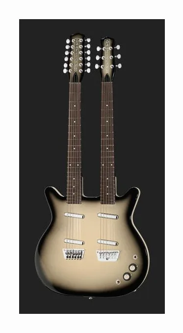 Danelectro DB612-BBS, selector de pastillas y jack de salida