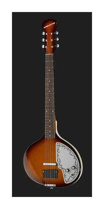Danelectro DBS68 Reissue Baby Sitar VS, curvas del cuerpo vistas desde arriba