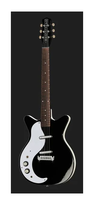 Danelectro DE 59M LH NOS+ Black, pala con clavijeros y logotipo