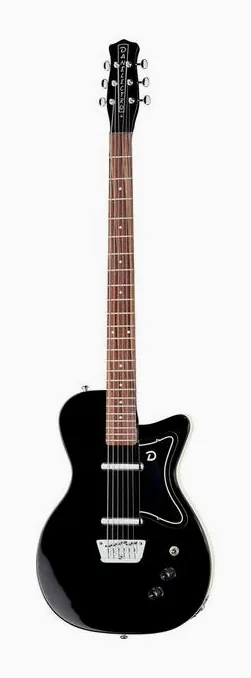 Danelectro DE56 Baritone Guitar BK fotografiado de frente