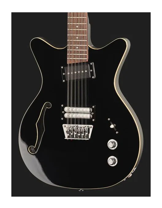 Danelectro Fifty Niner Jade Top, curvas del cuerpo vistas desde arriba
