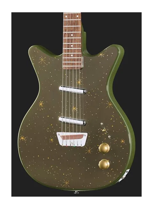 Danelectro Golden 1950's Green, cuerpo y acabado en primer plano