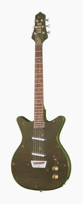 Danelectro Golden 1950's Green en primer plano frontal