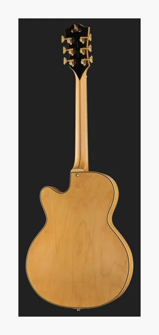 DAngelico Deluxe 59 Satin Honey, cejuela y primeras posiciones del diapasón