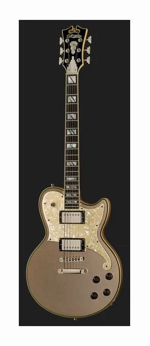 DAngelico Deluxe Atlantic Desert Gold, mástil y diapasón vistos de lado