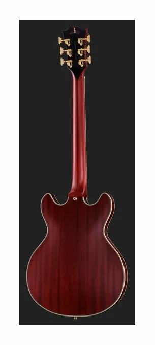 DAngelico Deluxe Mini DC Satin Honey, cejuela y primeras posiciones del diapasón