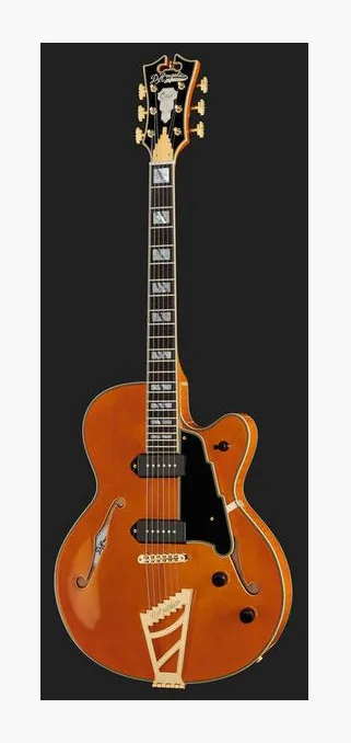 DAngelico Excel 59 Solid Black, selector de pastillas y jack de salida