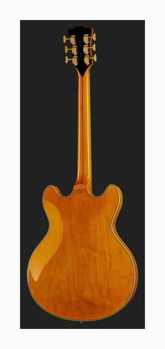 DAngelico Excel DC XT Iced Tea Quilt, perfil lateral del cuerpo