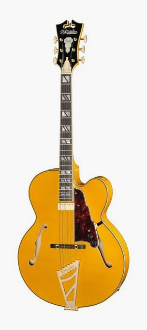 DAngelico Excel EXL1 Amber en primer plano frontal