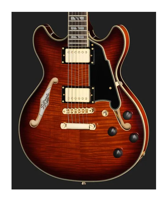 DAngelico Excel Mini DC Viola, perfil lateral del cuerpo