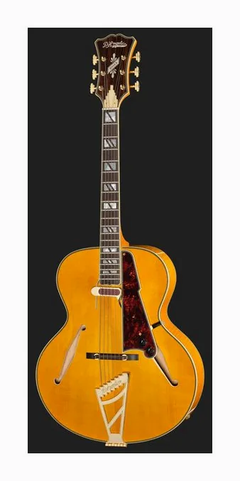 DAngelico Excel Style B Amber, vista trasera del cuerpo