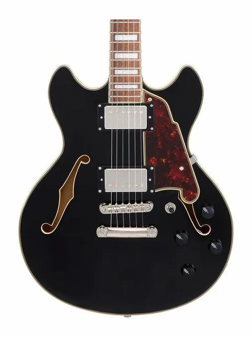 DAngelico Premier Mini DC Burnt Red, selector de pastillas y jack de salida
