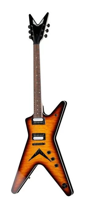 Dean Guitars MLX Quilt Maple Scary Cherry encuadrado de frente sobre fondo neutro