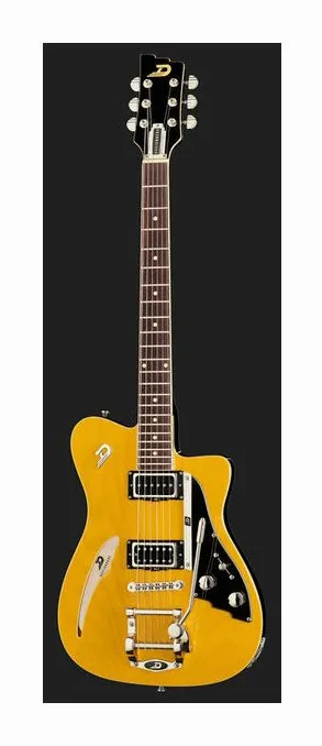 Duesenberg Caribou Butterscotch, mástil y diapasón vistos de lado