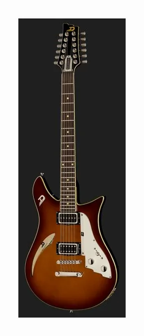 Duesenberg Double Cat 12 Vintage Burst, puente y clavijeros de afinación