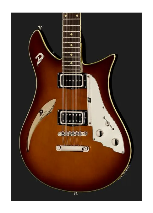 Duesenberg Double Cat 12 Vintage Burst, puente y clavijeros de afinación