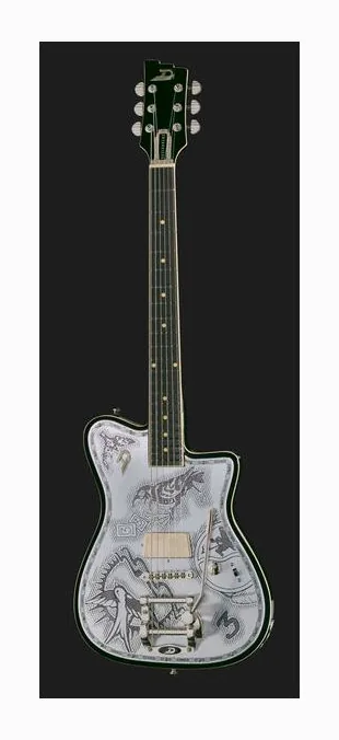 Duesenberg Johnny Depp, pala con clavijeros y logotipo