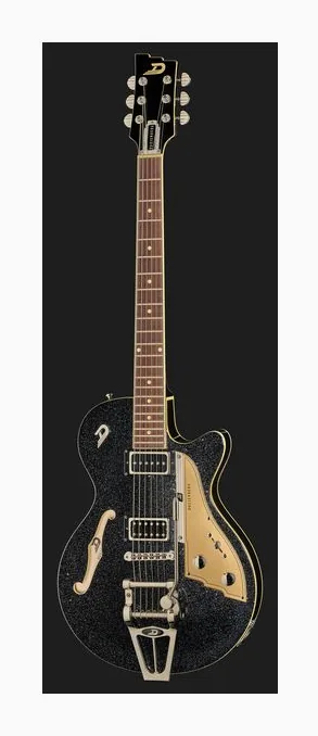 Duesenberg Starplayer TV Midnight Flake, mástil y diapasón vistos de lado