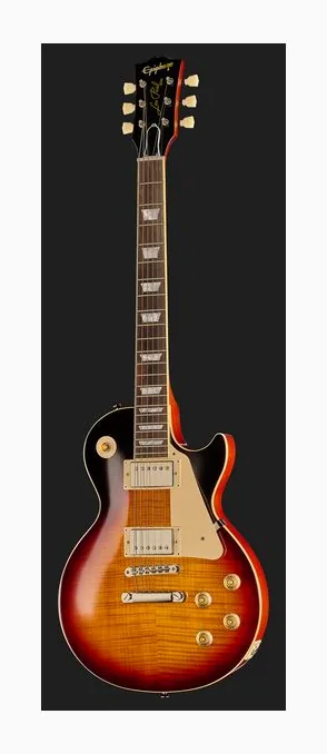 Epiphone 1959 Les Paul Standard Re GPB, curvas del cuerpo vistas desde arriba