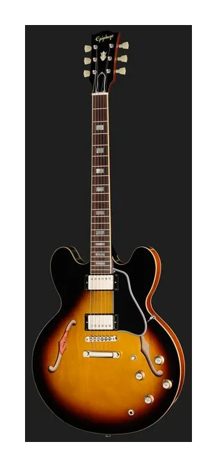Epiphone 1962 ES-335 Reissue Vintage Bu, perfil lateral del cuerpo