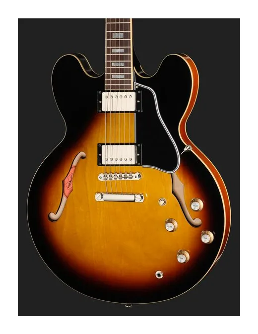 Epiphone 1962 ES-335 Reissue Vintage Bu, cuerpo y acabado en primer plano