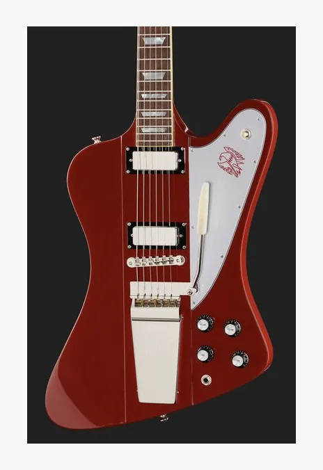 Epiphone 1963 Firebird I Silver Mist, curvas del cuerpo vistas desde arriba