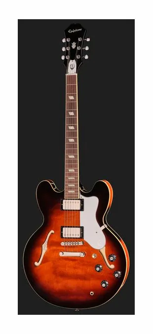 Epiphone Bonehead Riviera DTSB LH, cejuela y primeras posiciones del diapasón