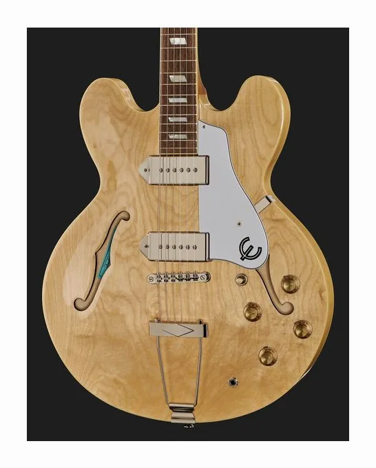Epiphone Casino Natural w/ Epi Pro P90, pastillas y mandos de control